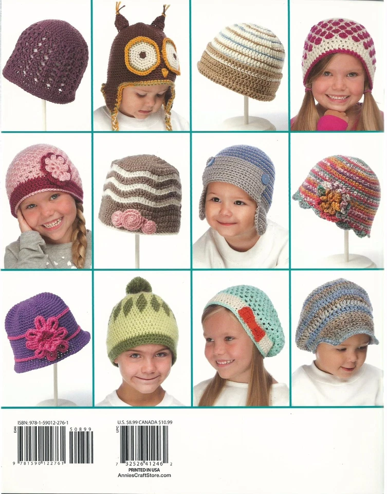 Happy Hats for Kids Crochet Instruction Patterns Kristi Simpson AA874527 NEW - Image 2 of 2