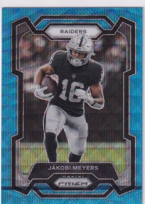Panini Football NFL Prizm 2023 No. 177 Jakobi Meyers Blue Wave Prizm 169/199