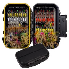 24-137PcsDifferent Style Fly Fishing Flies Bait With Box Trout Bass Fishing Lure