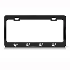 Panda Bear Pandas Animal Steel Metal License Plate Frame Car Auto Tag Holder