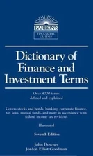 Dictionary of Finance and Investment Te- John Downes, 9780764134166, vinyl bound