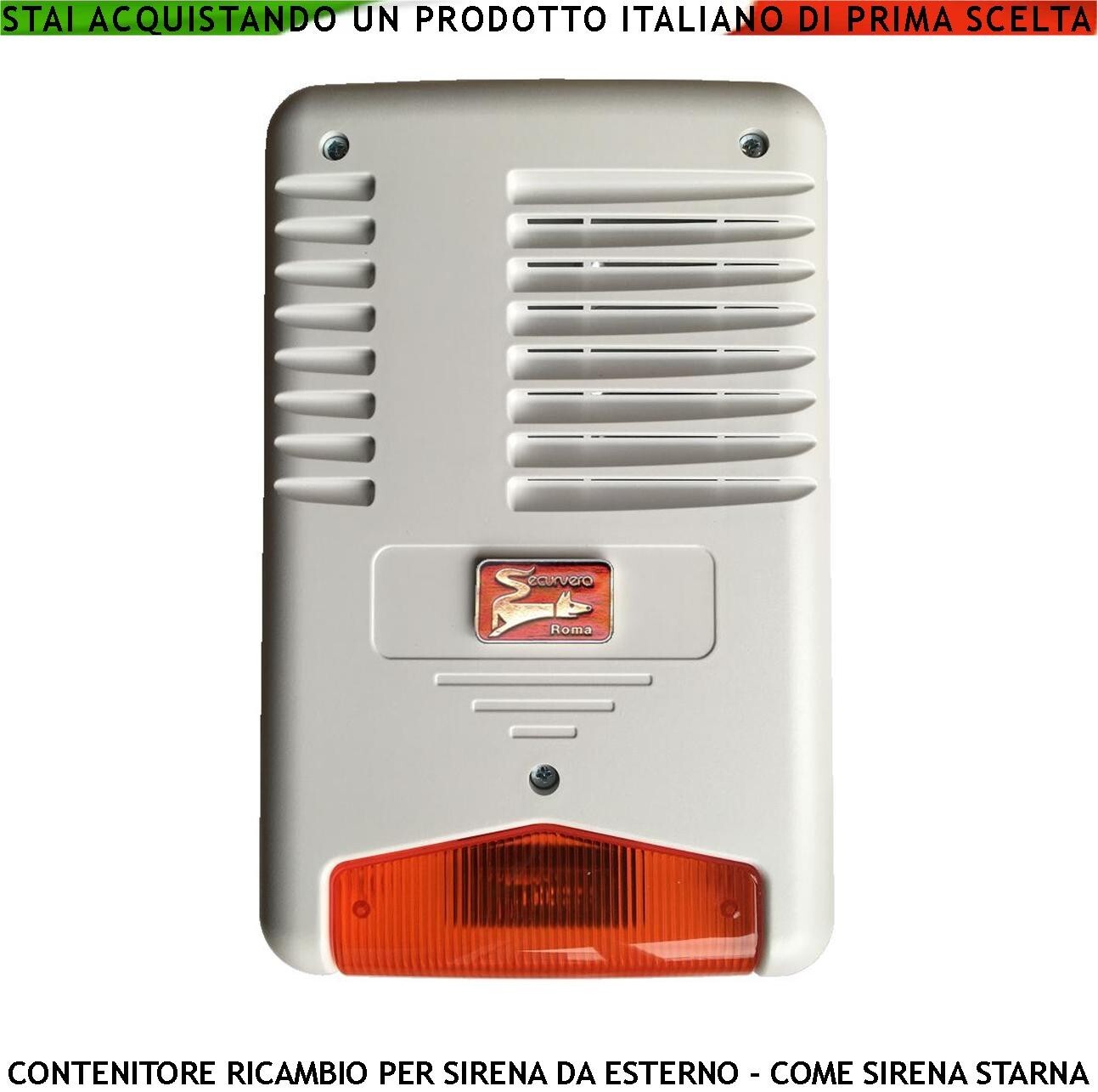 Involucro Sirena Civetta SV-SPL IP44 ABS Doppio Fondo Acciaio