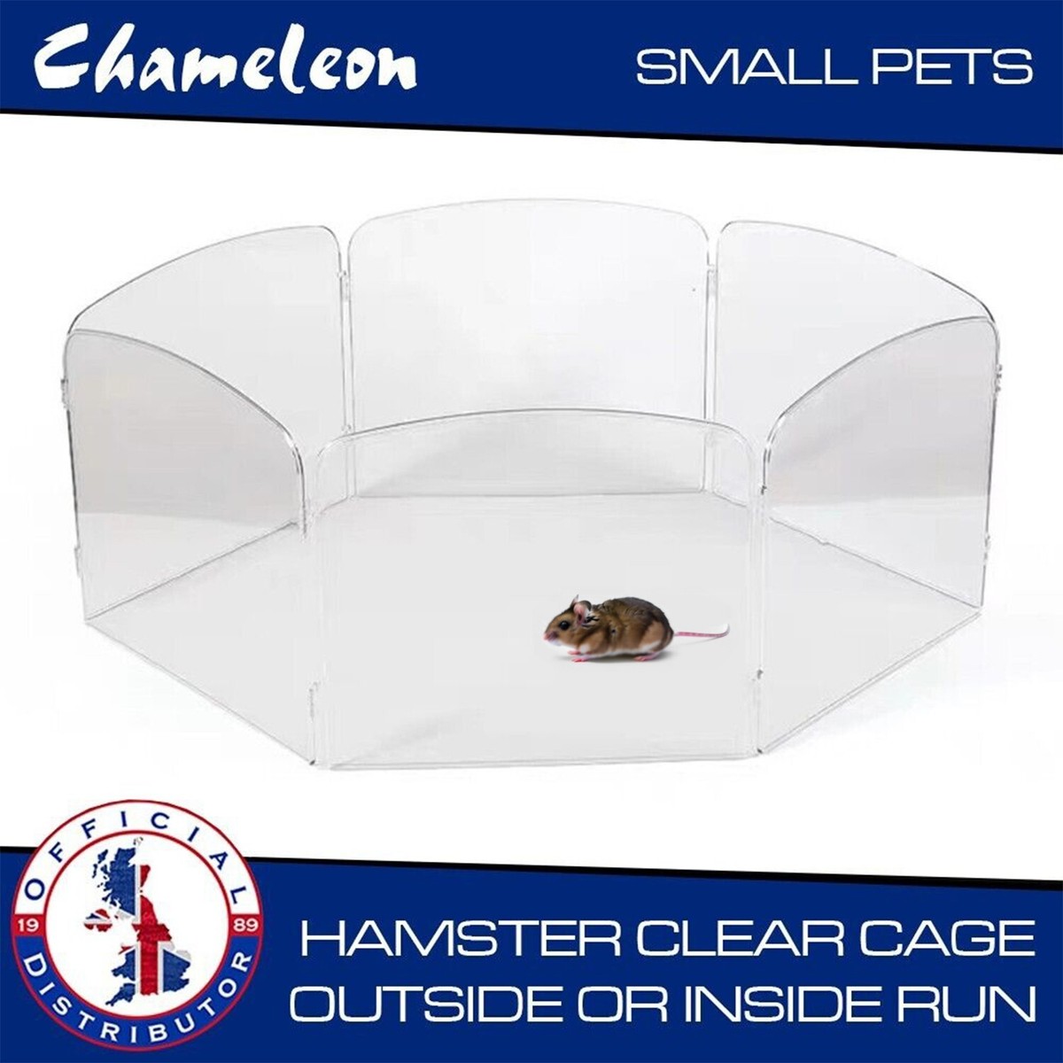 Paneled Clear Plastic Pen Piece for Small Pets Hamster Run Playpen