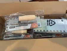 RIDGID 1/2" X 1/2" X 11"  SQUARE NOTCH TILE TROWEL WOOD HANDLE- CASE OF 12