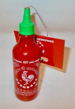 Sriracha Hot Chili Sauce Faux Food Christmas Decoupage Ornament Huy Fong 2023
