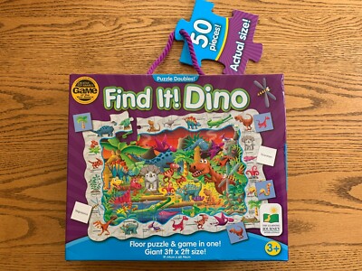 Find it Dino Puzzle Doubles - Floor Puzzle & Game - 3' x 2' The Learning Journey