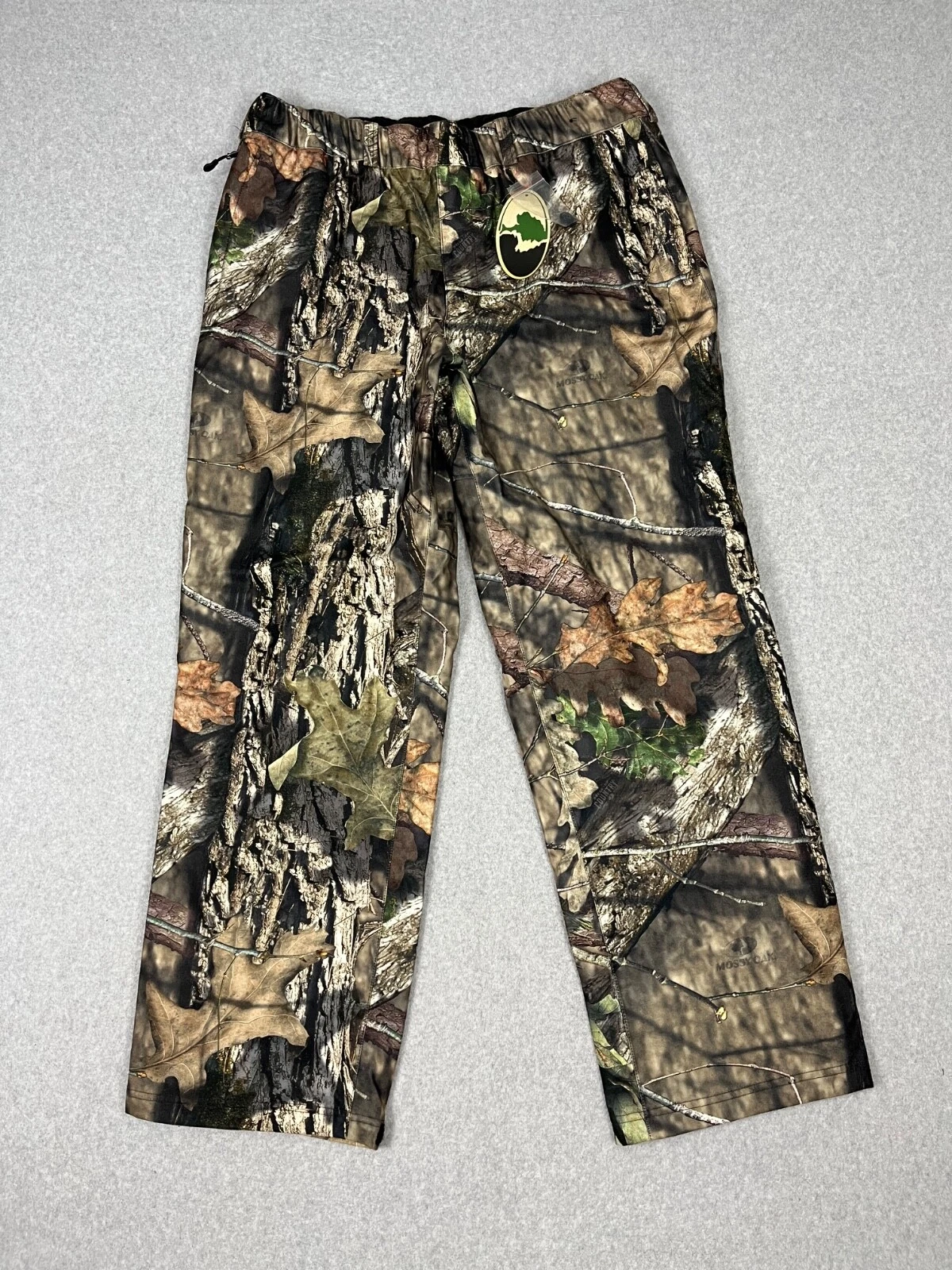LL Bean Northwoods Rain Pants Mens LT Mossy Oak Camo WaterProof Zip Legs