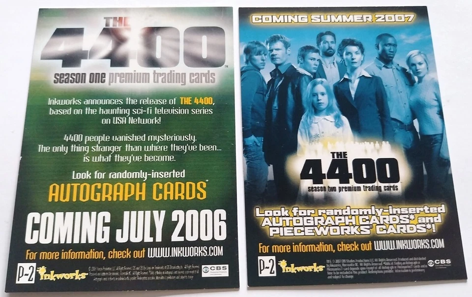 The 4400 Seasons 1-2 Promo Trading Cards (Set Of 2)  (Inkworks 2005)#389 - Image 2 of 2