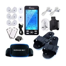 TechCare Plus 24 Modes Tens Unit Massager Rechargeable Unit Electric Complete...