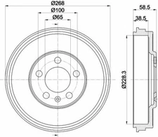 BBR7283 Borg and Beck Rear Axle Brake Drum Skoda RAPID Spaceback (NH1) 1.2
