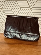 Vintage Mardane Black Leather Flip Fold Clutch Purse Handbag