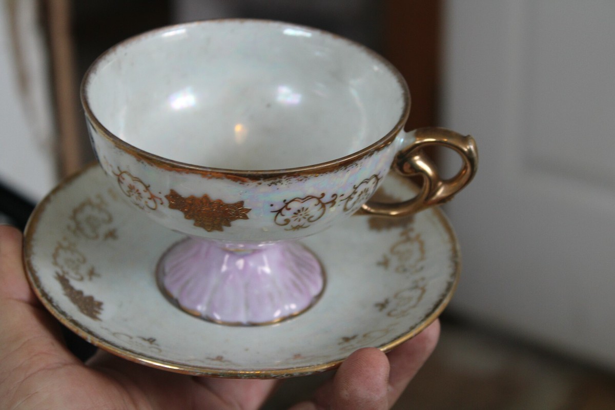 Vintage, Unreadable Label, Japan, Tea Cup & Saucer, Item # A
