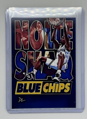 Blue Chips Limited Edition Artist Signed  Shaquille O Neal  Trading Card 3/10