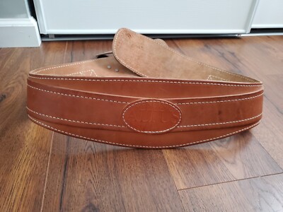 Vtg Altus Genuine Leather Weight Lifting Belt Double Prong Brown X-Large 39-46