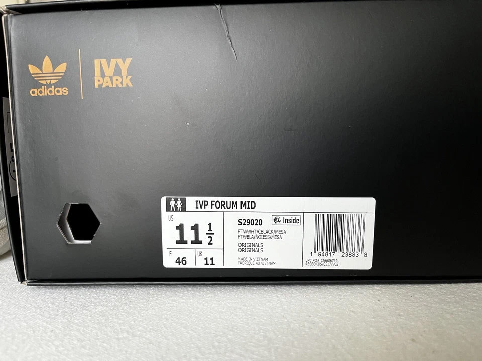 Adidas IVY PARK Size 11.5 - Adidas  Forum Mid x Ivy Park White Mesa 2020 BNWT - Image 4 of 4