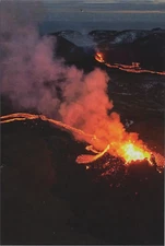 MR ALE New 2023 Image Cards ~4"x6"- Volcano Fire Lava Smoke Night B742