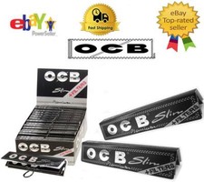 OCB Premium Black King Size Slim Rolling Papers Plus Filter Tips 32 Booklets