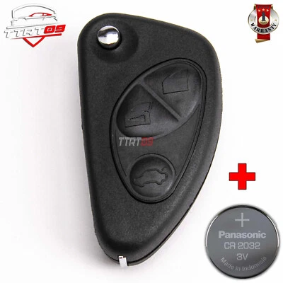 COQUE CLÉ POUR ALFA ROMEO GT 147 156 166 3 BOUTONS LAME SIP22 + CR2032