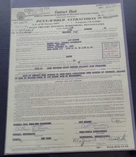 ART MOONEY JAZZ CONTRACT 1961 SIGNED SCARCE CORNELL UNIVERSITY BARTON HALL