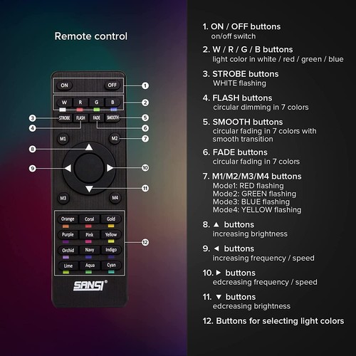 Acuario Focos LED RGB 60W Focos impermeables 16 colores 4 modos 100-240V IP66 CE - Imagen 7 de 7