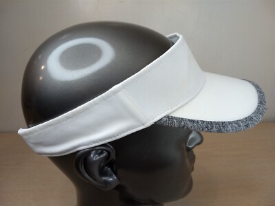 LAYER8 ADJUSTABLE STRAPBACK SUN VISOR/CAP, WHITE, RUNNING