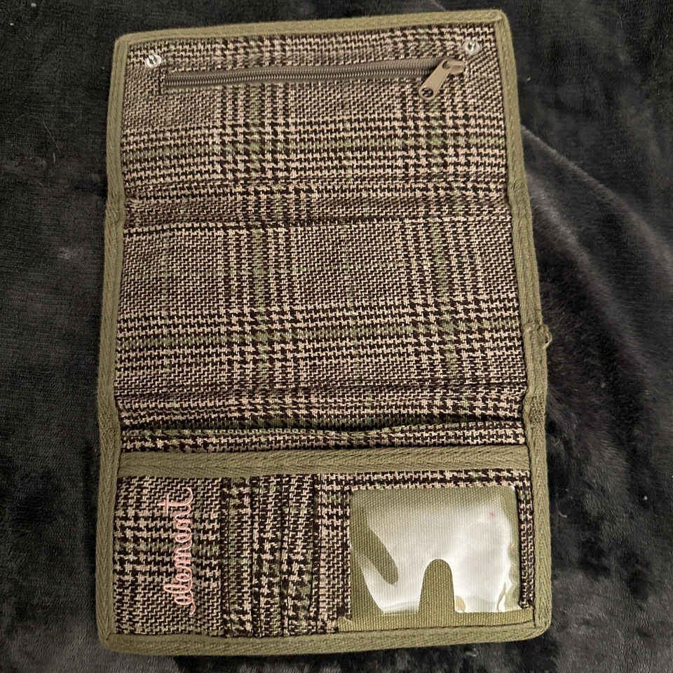 Vtg Element Elementality Tri-Fold Wallet Green Canvas Skate Style Womens Y2K - Image 2 of 4