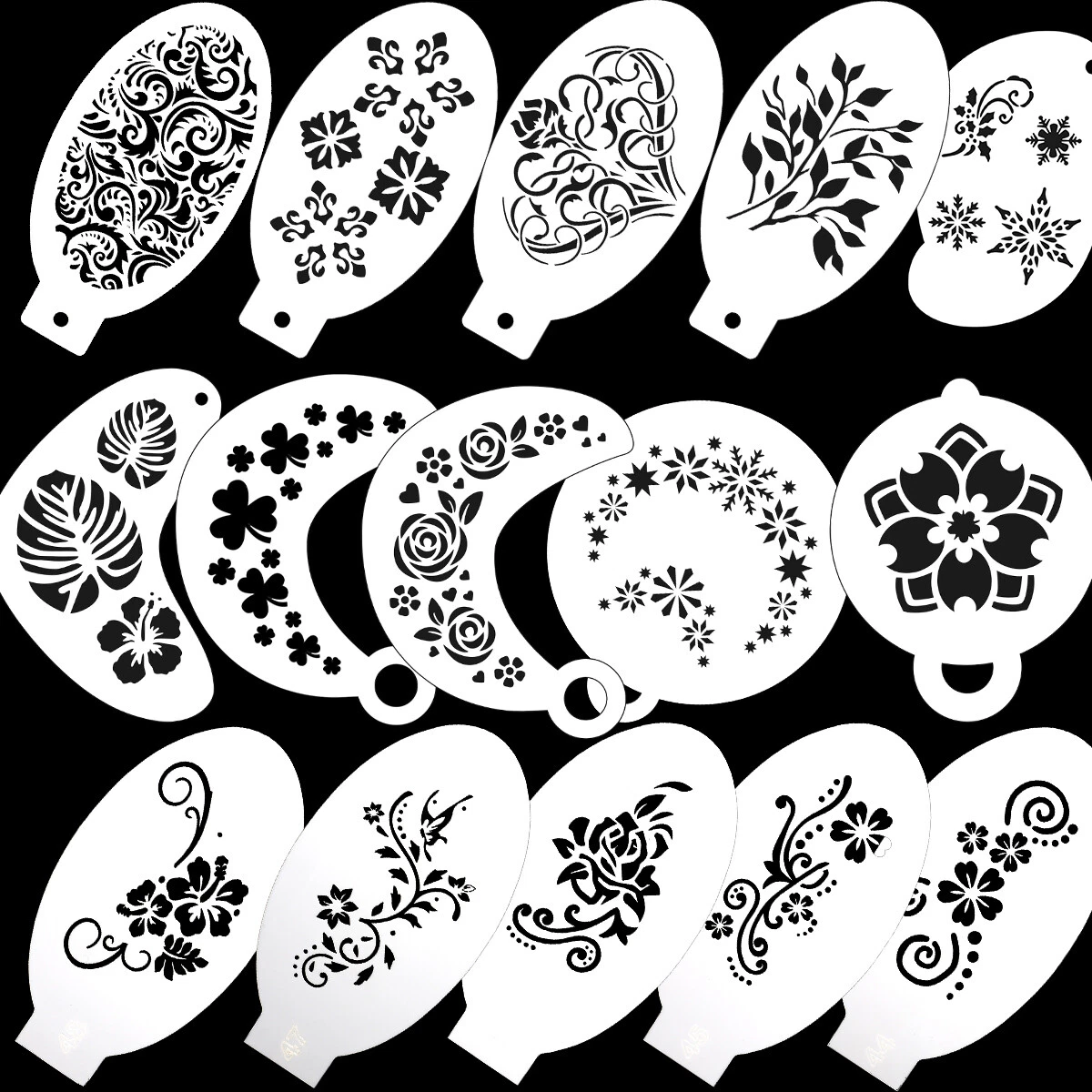 Flower Plant Leaves Face Paint Stencils Body Paint Painting Stencil for Art  Work