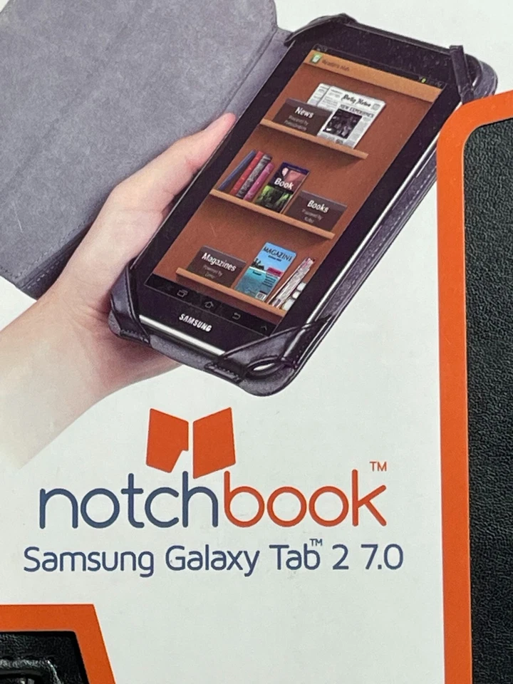 CHIL Notchbook Leather Folio for Samsung Galaxy Tab 2 7.0 - Black - Image 2 of 3