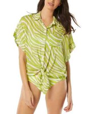 200 Michael Kors Lemonade Shirt  Shorts Cover Up Swimsuit Small yjn2524