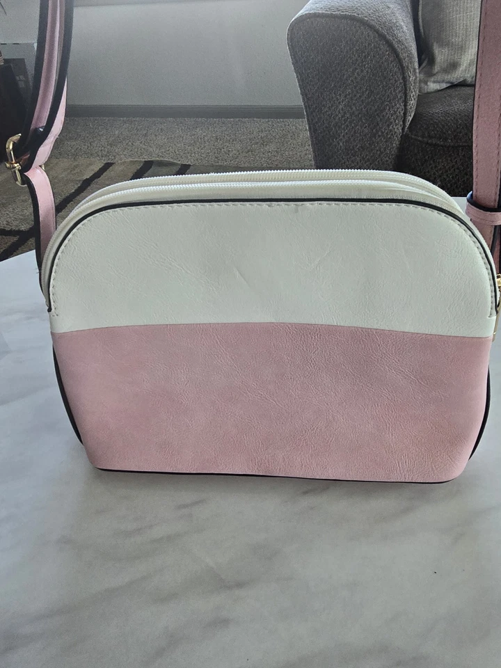 Bolso Bandolera Dasein Dos Tonos Borla Rosa Blanco Mujer Sostenible Nuevo Foto 4 de 4