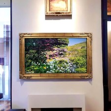 32, 43, 50 inch Ornate frame for Samsung The Frame TV, Antique Gold Leaf