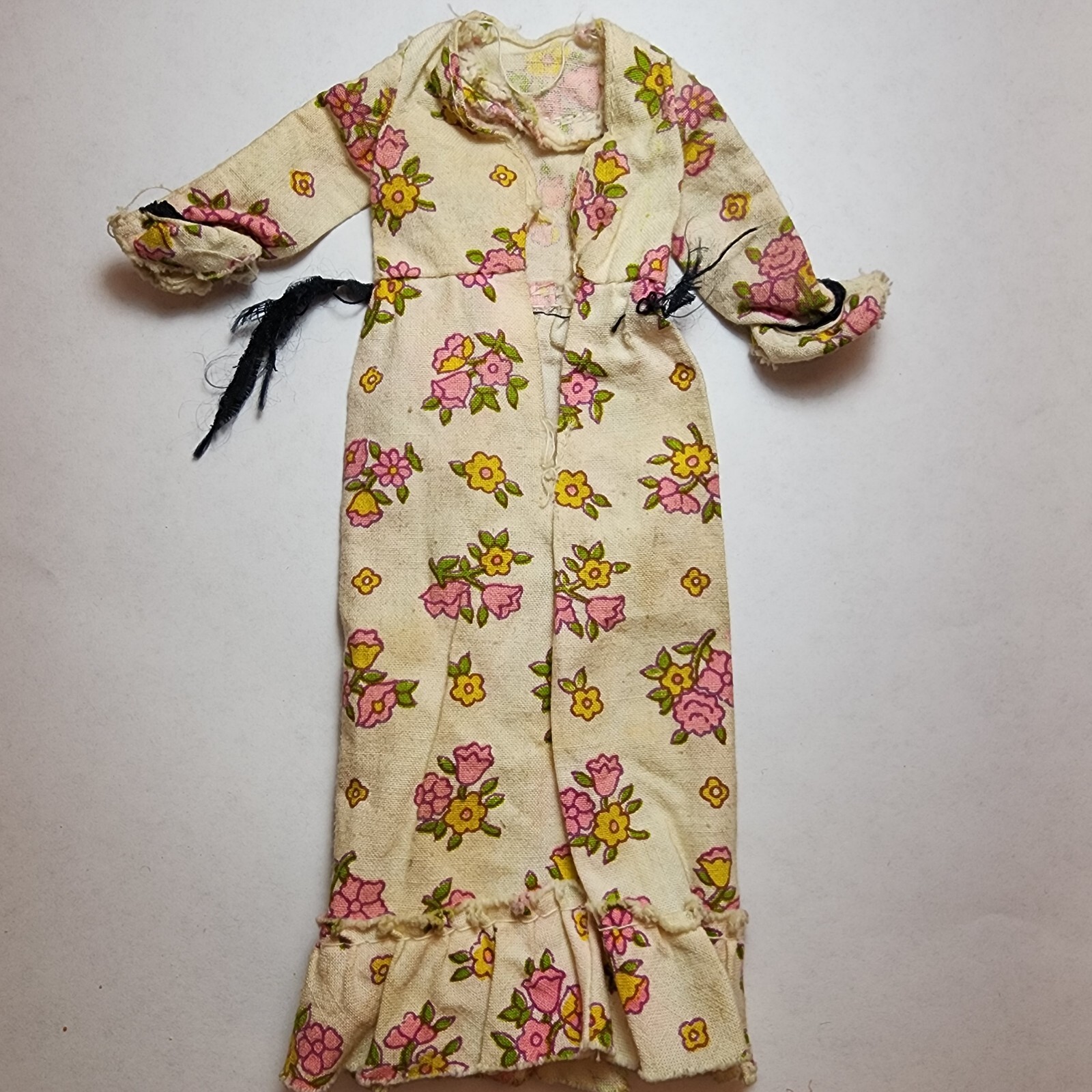 Vintage 1967 Barbie SKIPPER Pink Floral Granny Dress Best Buy Outfit