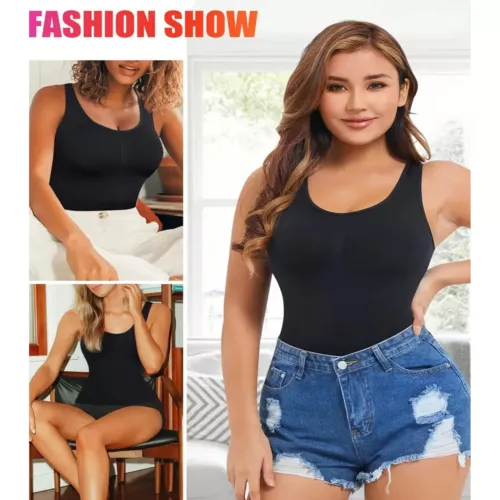 Woimen Tummy Control Slimming Compression Vests Shaping Tank Tops Padded Cami UK - Picture 7 of 21