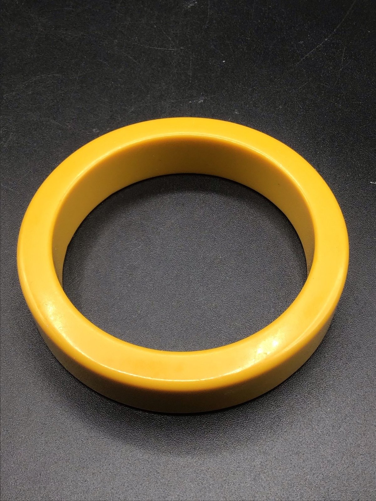 Plain Mustard Yellow Big Chunky Plastic Bangle Br… - image 3