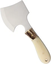 Marbles 8" White Smooth Bone Stag Hatchet Axe Fixed Camping Ax  Mini Outdoor 826