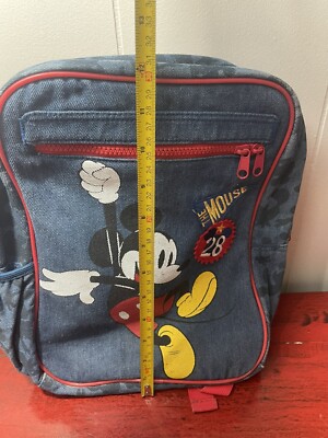 Child Mickey Mouse Denim Backpack Walt Disney Store 12” | eBay