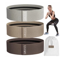 Svara Sol Fabric Resistance Bands Set of 3 for Legs, Glutes, Arms, Booty Band P3