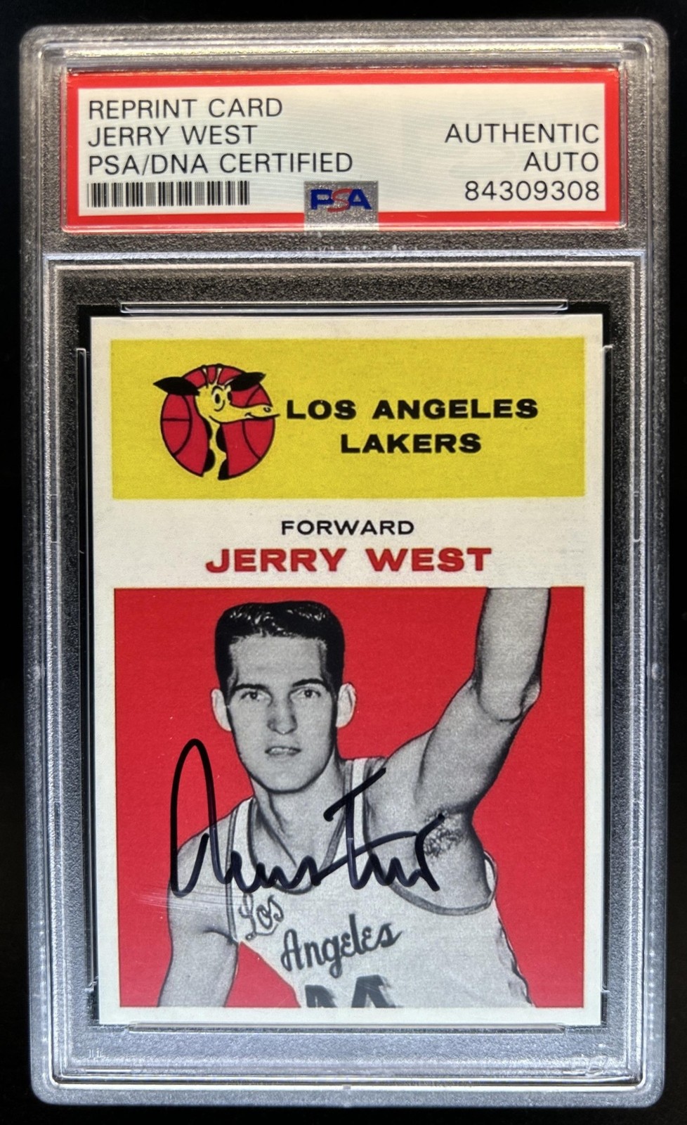 Reprint Card Jerry West PSA/DNA Certified Auto Autograph PSA AUTH view 1