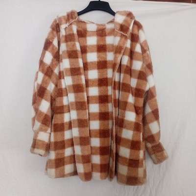 Oversize Housecoat Hooded Jacket Lounge  Super Soft Size Large Fleece