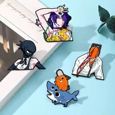 4pcs Set Unisex Manga Characters Enamel Pins Metal Brooches for Backpack Hat Bag