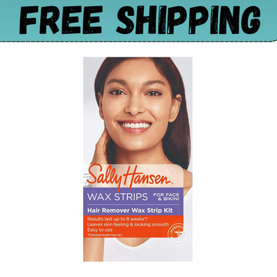 Sally Hansen Wax Kit 1 Count (Pack of 2), Strips For Face & Bikini 