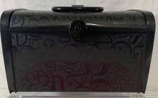 Caboodles Makeup Case W/ Brush Holders Mirror Black Pink  5665 Made In USA