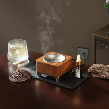 Wooden Electronic Incense Burner Wax Melt War...