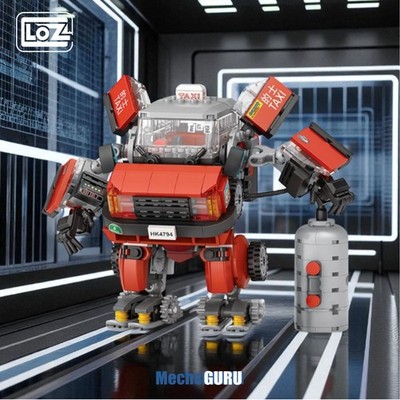   LOZ Mini Building Set: Collectible Hong Kong Taxi Robot Model Kit for Adults