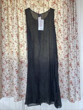 NWT Lia Bella Italy Sheer Dress Beach Cover Up Sleeveless Boho Coastal Vacay
