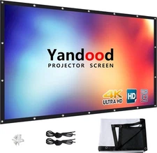 Projector Screen 120 inch 16:9 HD Portable Foldable Silver Black Backing NEW