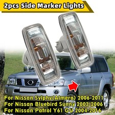 2pcs Front Fender Side Marker Indicator Lamps For Nissan Patrol Y61 Gu 2004-2016 2pcs Front Fender Side Marker Indicator Lamps For Nissan Patrol Y61 Gu 2004-2016