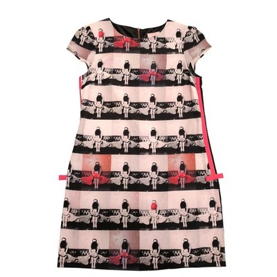 Ted Baker Rowzey Tunika-Kleid schwarz rosa Größe 3, UK12