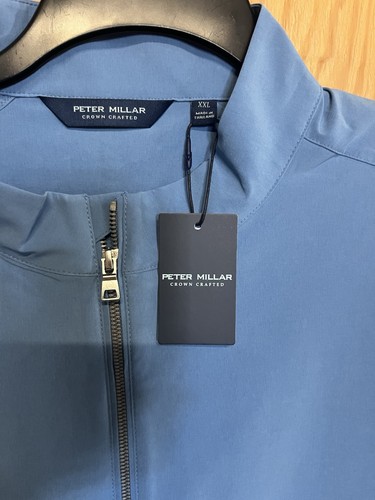 Peter Millar Crown Crafted Mens Contour Full Zip Vest. Brook Blue Medium. $245 - Picture 6 of 11