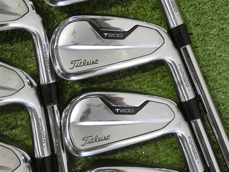 Titleist 2021 T200 Forged Irons 4-P & 48* W AMT Black S300 Stiff Steel Mid Grips - Image 2 of 4